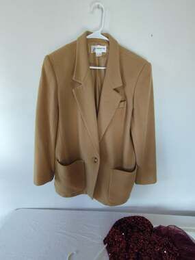 Liz Claiborne Collection Vintage Camel Wool Blazer Jacket